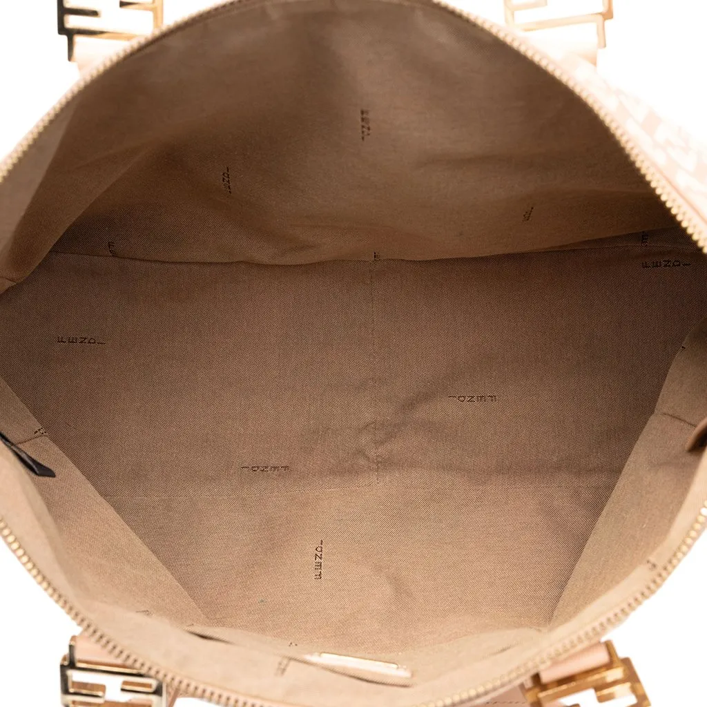 Fendi Zucchino Canvas Tote Pink Canvas Good - Model View