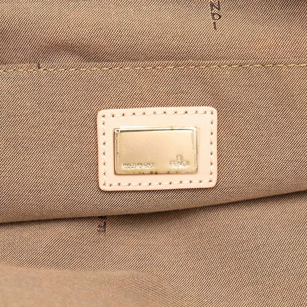Fendi Zucchino Canvas Tote Pink Canvas Good - Box View