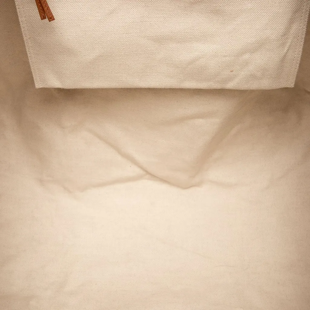 Saint Laurent Maxi Canvas Rive Gauche Shopper Tote White Canvas Very good - Model View
