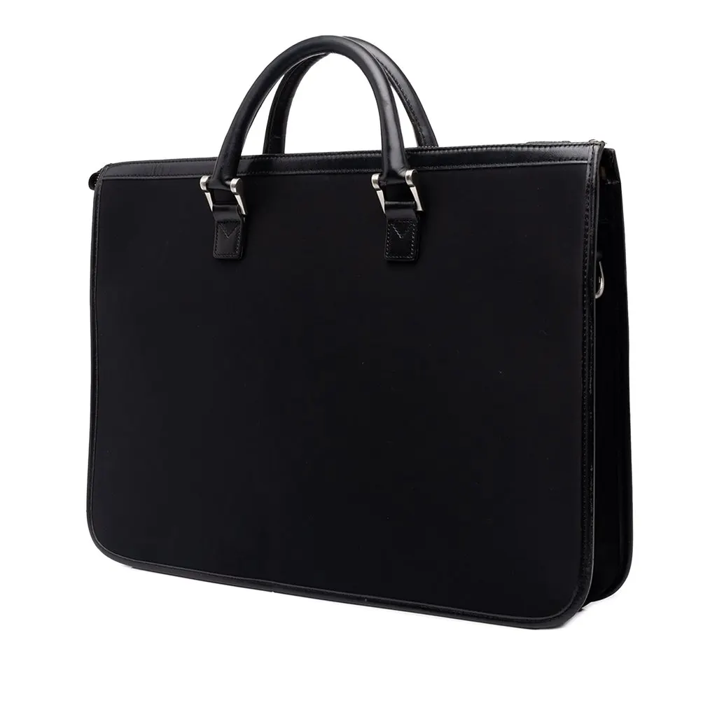 Burberry Nylon Business Bag Black Polyamide Good - Back View