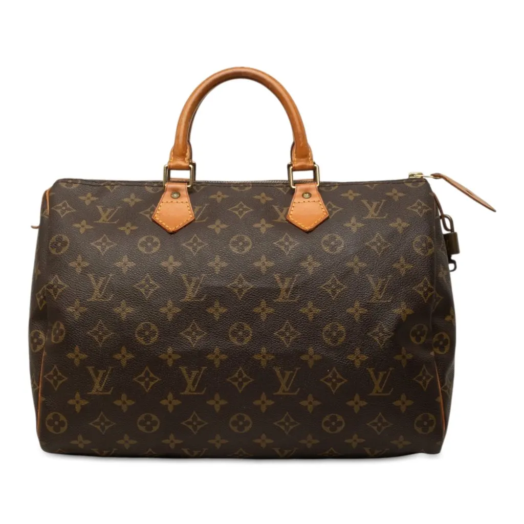 Louis Vuitton Monogram Speedy 35 Brown Canvas Very good - Front View