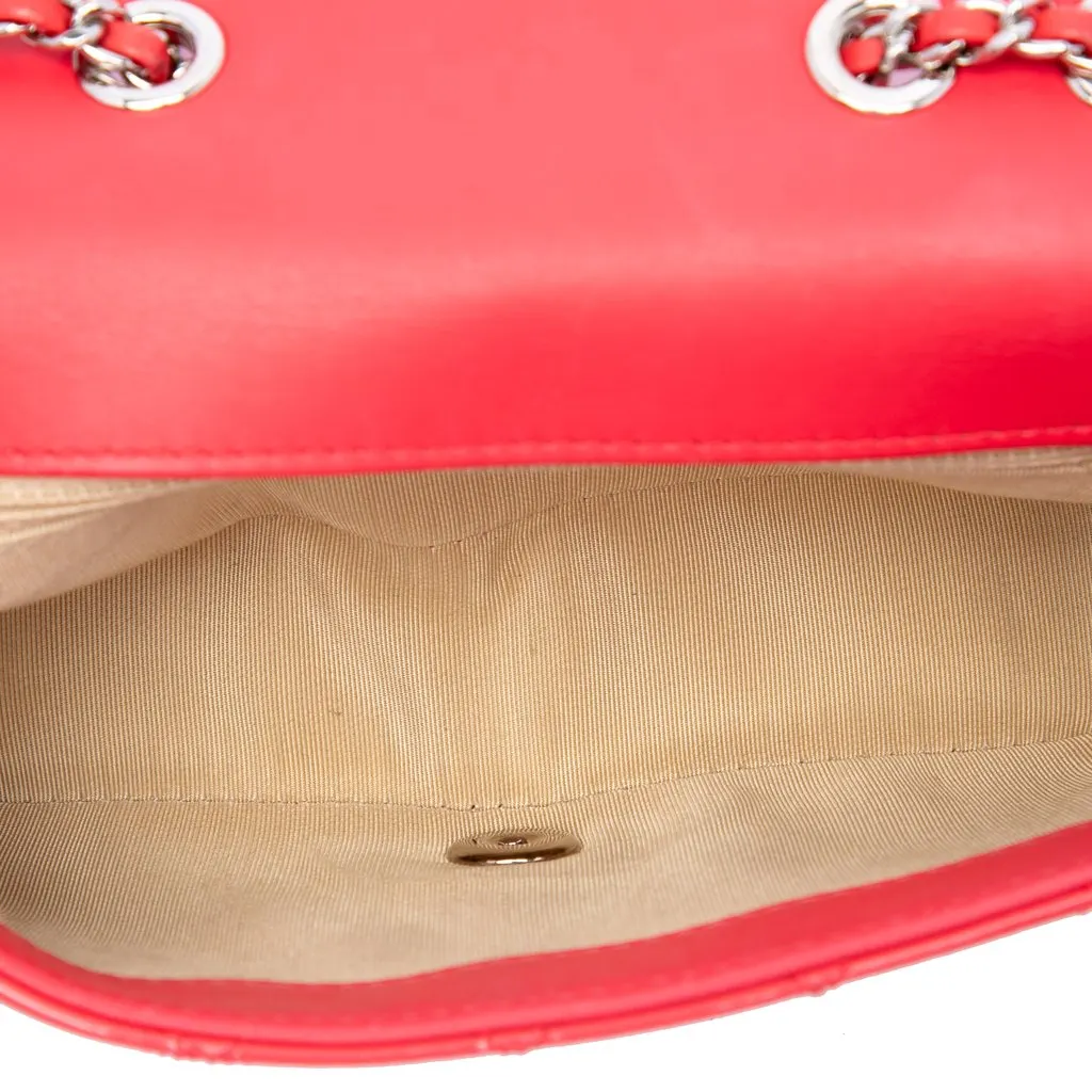Chanel Small Quilted Patent Coco Boy Flap Red Leather Very good - Model View