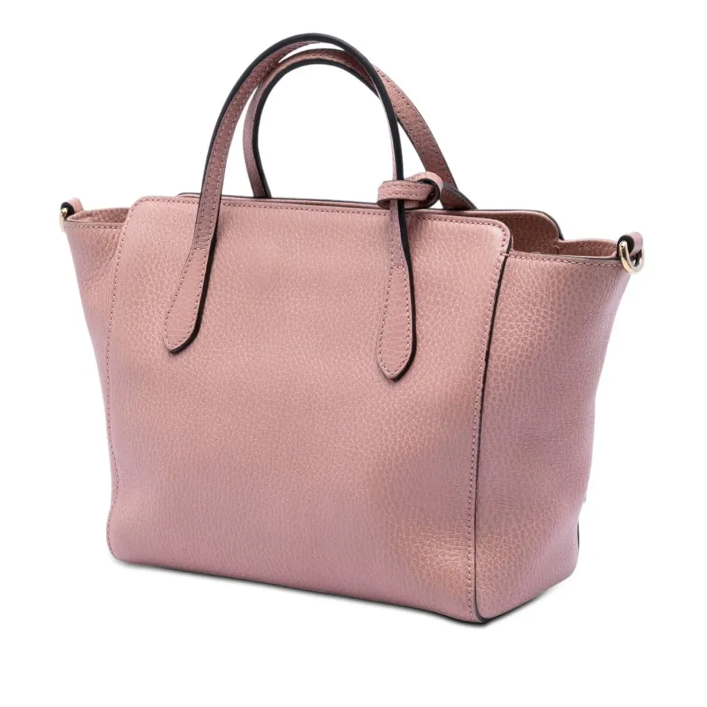 Gucci Mini Leather Swing Satchel Pink Leather Very good - Back View