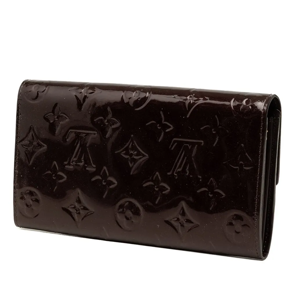 Louis Vuitton Monogram Vernis Sarah Wallet Purple Leather Very good - Back View