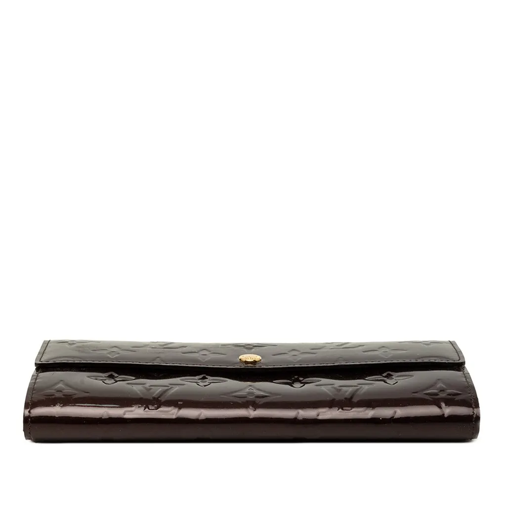 Louis Vuitton Monogram Vernis Sarah Wallet Purple Leather Very good - Inside View
