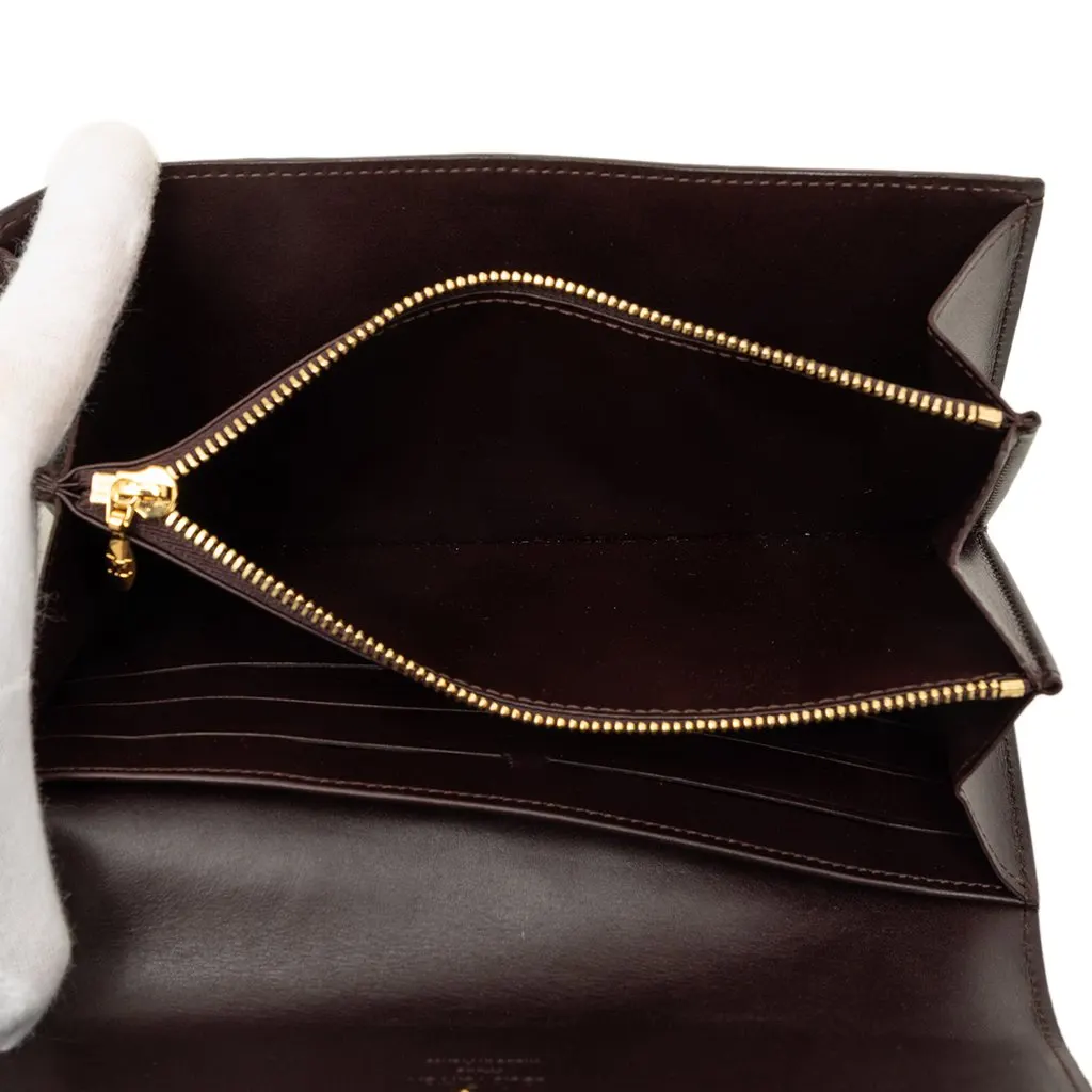 Louis Vuitton Monogram Vernis Sarah Wallet Purple Leather Very good - Box View