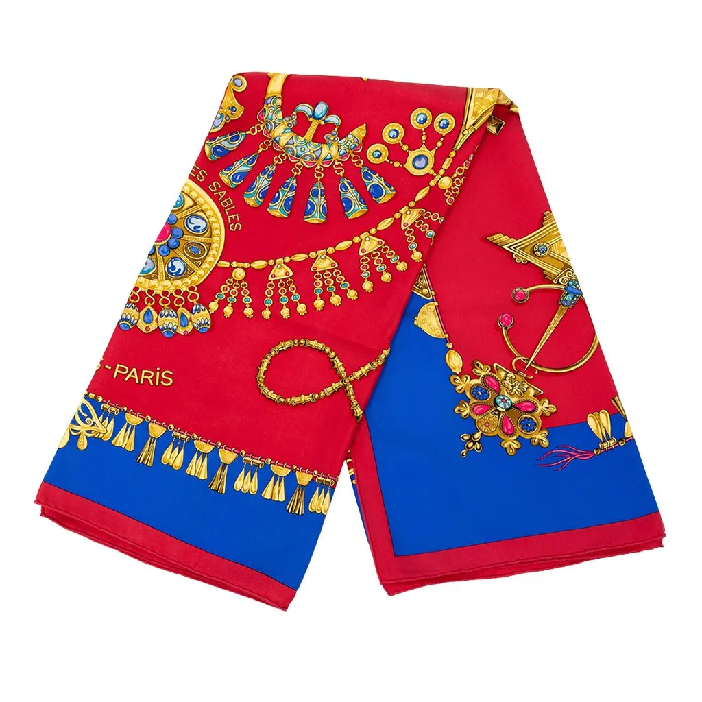 Hermès Parures des Sables Silk Scarf 90