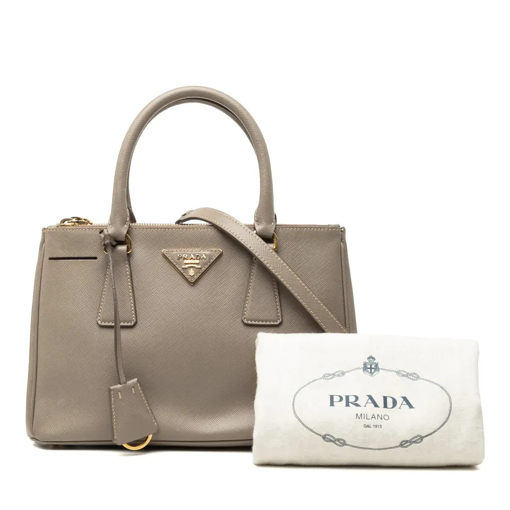 Prada Mini Saffiano Lux Galleria Double | Libas Collective