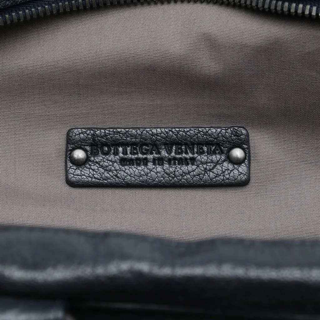 Bottega Veneta Madras Sfumato Brera Handbag Blue Leather Very good - Box View