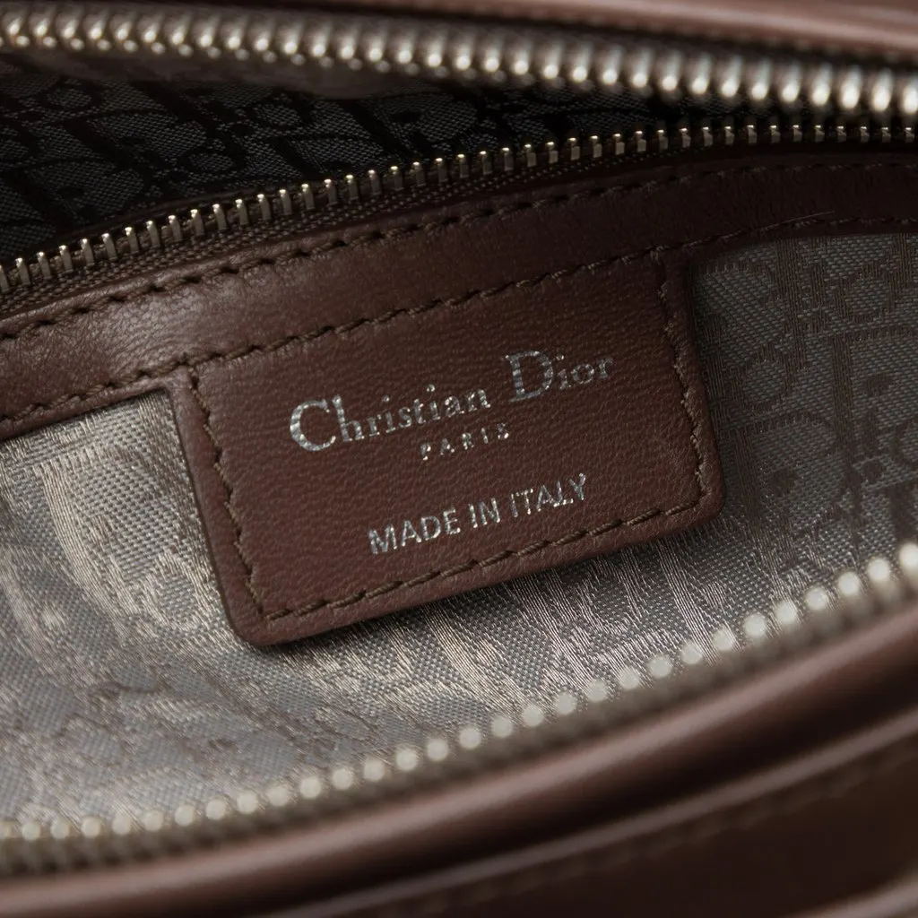 Dior Large Lambskin Cannage Lady Dior Brown Leather Very good - Box View