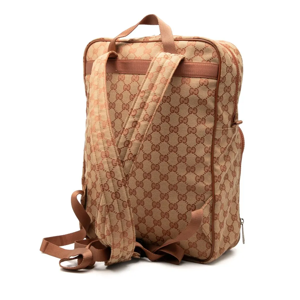 Gucci GG Canvas NY Yankees Backpack Brown Very good - Back View