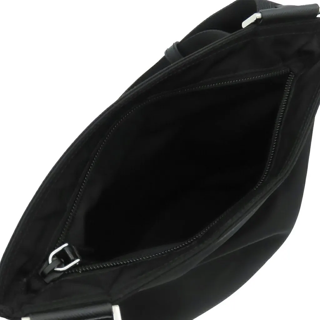 Prada Tessuto Zip Top Crossbody Black Very good - Model View