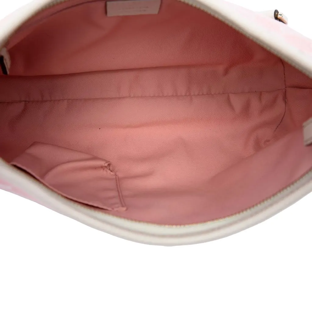 Gucci GG Canvas Abbey D Ring Shoulder Bag Pink Canvas Good - Model View