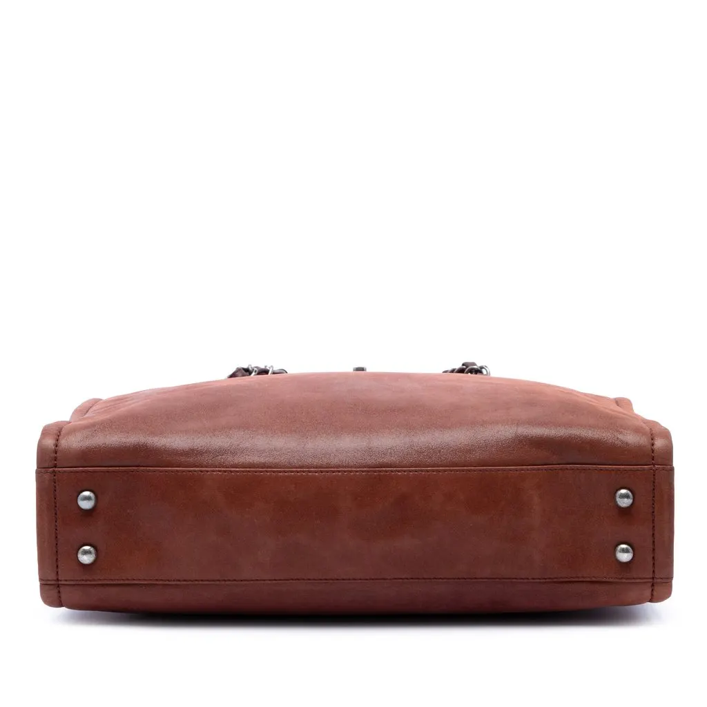 Chanel Iridescent Calfskin In The Mix Portobello Soft Tote Brown Leather Very good - Inside View