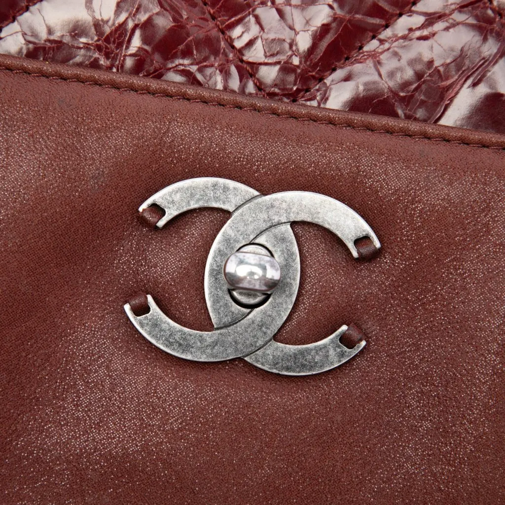 Chanel Iridescent Calfskin In The Mix Portobello Soft Tote Brown Leather Very good - Box View