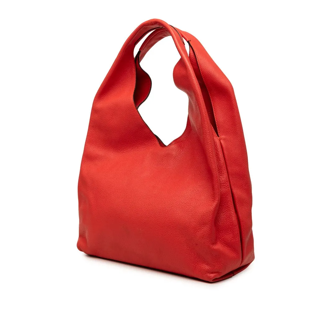 LOEWE Calfskin Anagram Dunas Hobo Orange Leather Very good - Back View