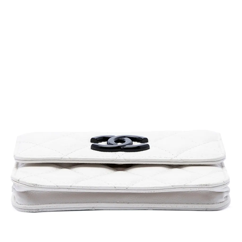 Chanel Quilted Caviar My Everything Belt Bag White Leather Very good - Inside View