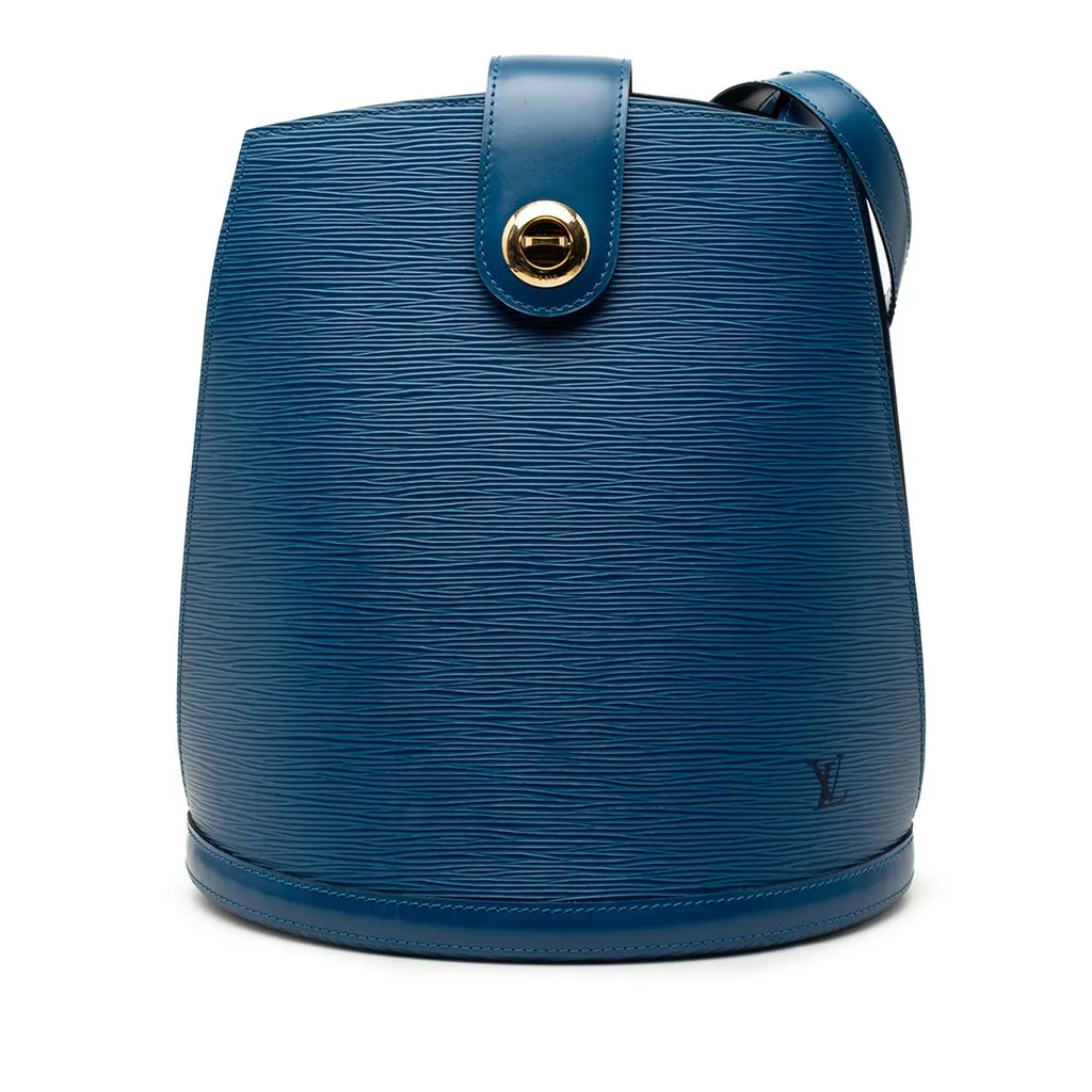 Louis Vuitton Epi Cluny Blue Leather Very good - Front View