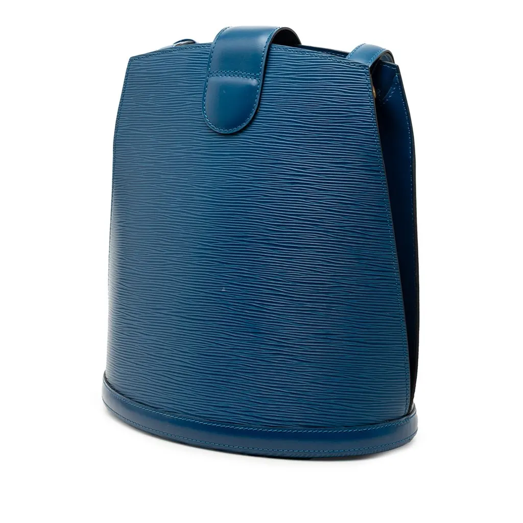 Louis Vuitton Epi Cluny Blue Leather Very good - Back View