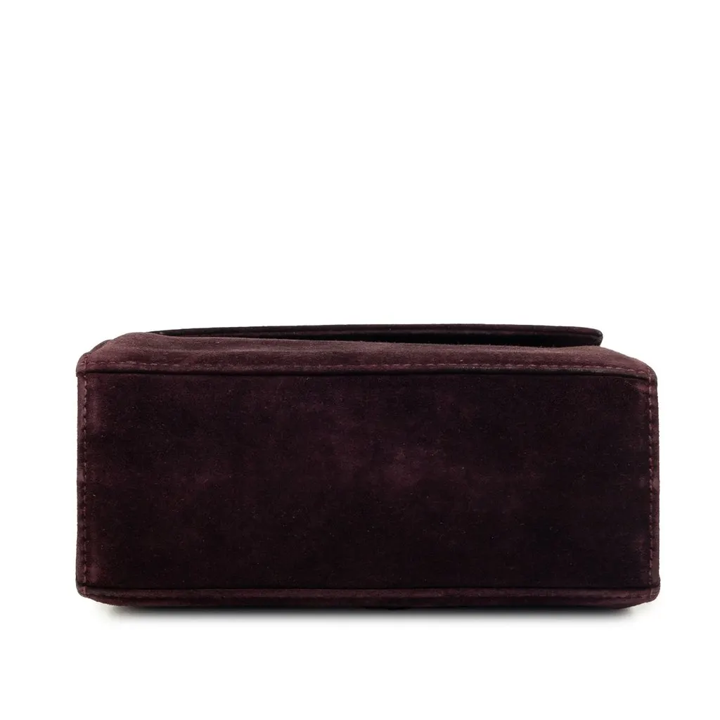 Salvatore Ferragamo Suede Vara Bow Top Handle Bag Purple Suede Very good - Inside View