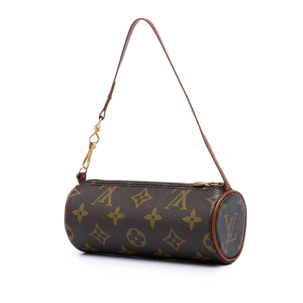 Louis Vuitton Monogram Papillon Pochette Brown Canvas Good - Back View
