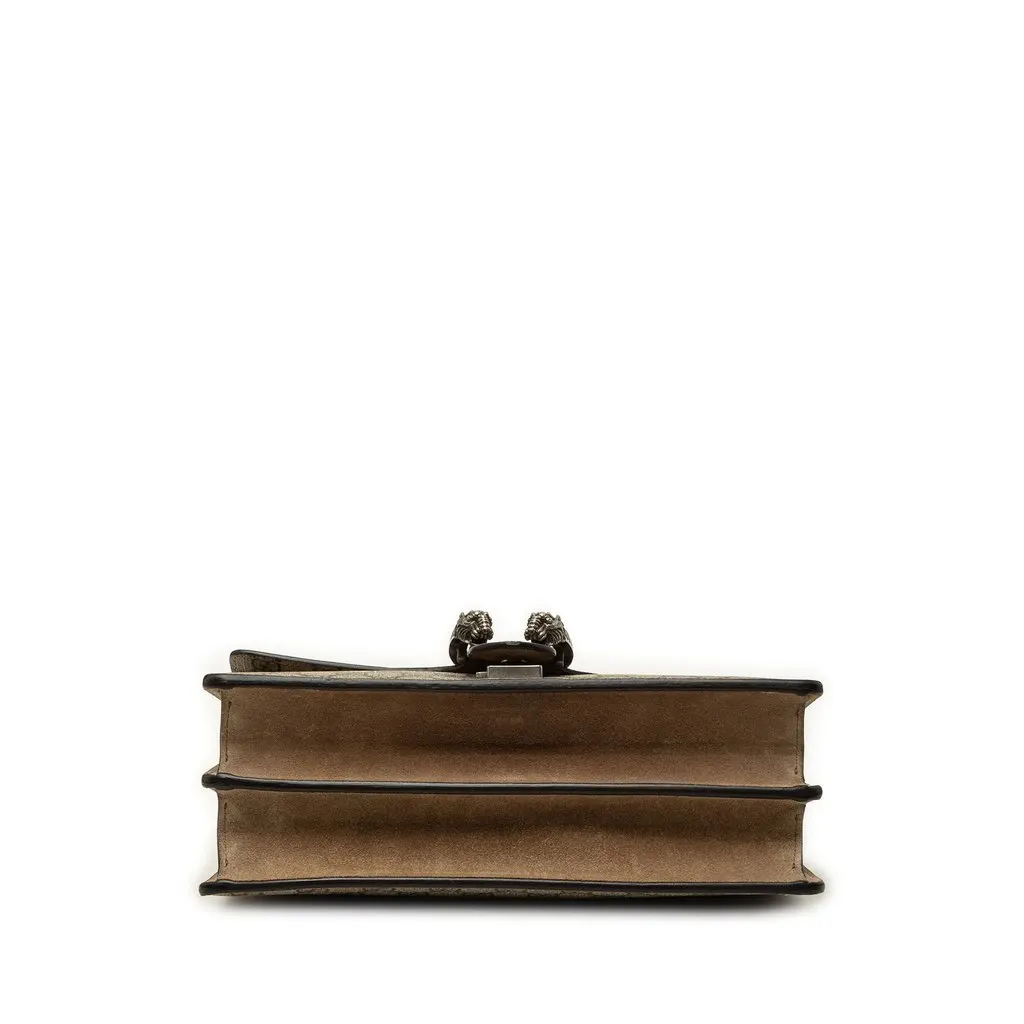 Gucci Medium GG Supreme Dionysus Shoulder Bag Beige Canvas Good - Inside View