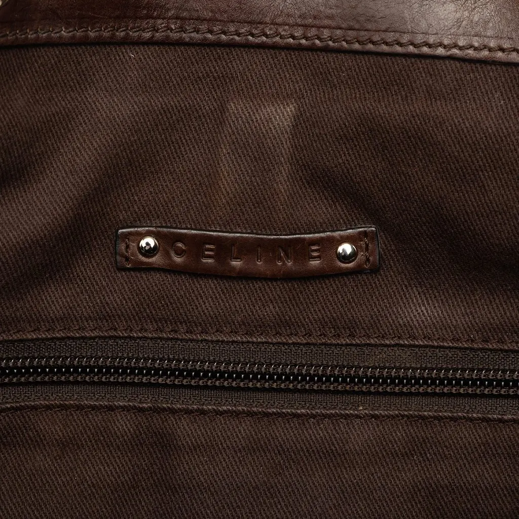Celine Leather Anita Satchel Brown Leather Good - Box View