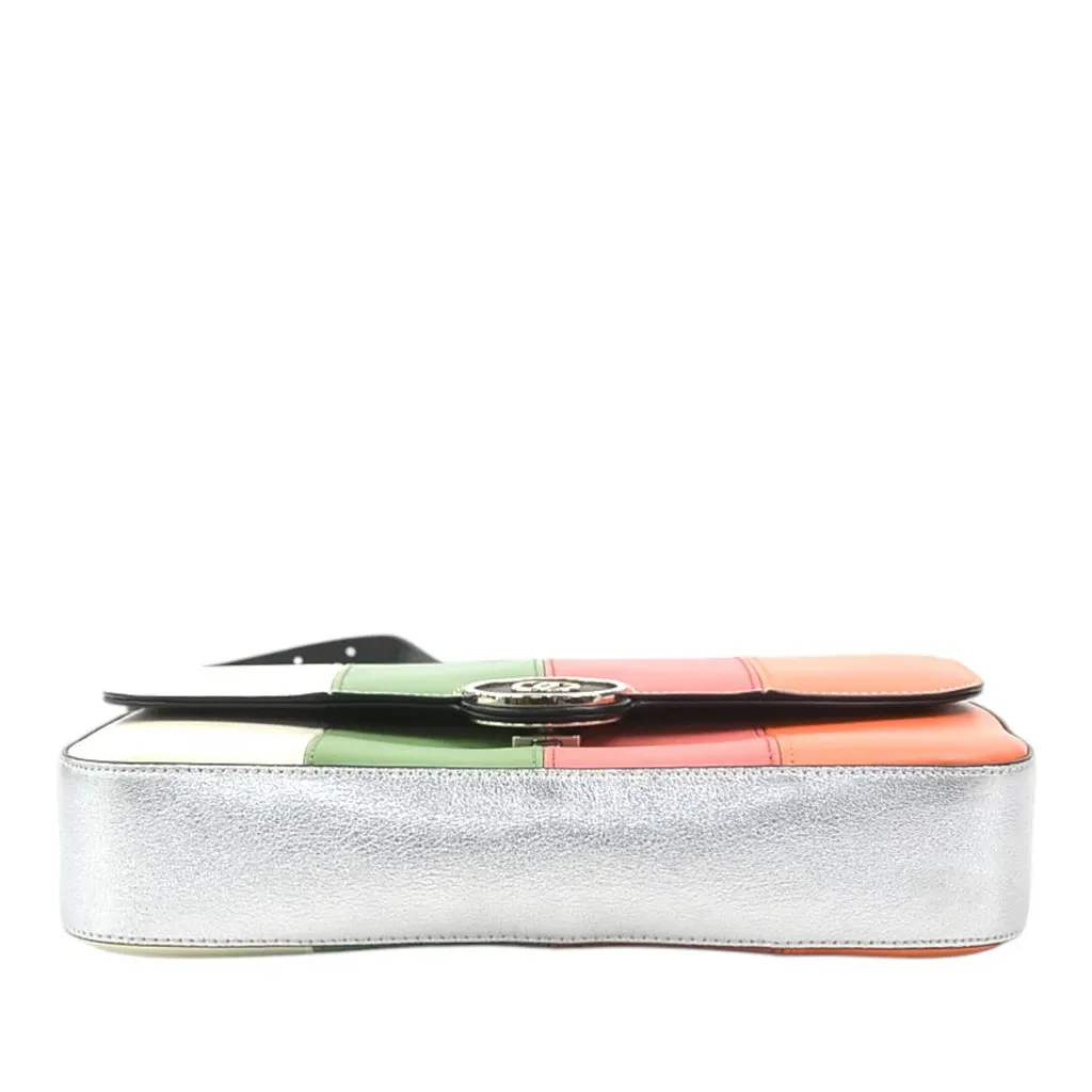 Gucci Small Multicolor Calfskin Senna Petite GG Top Handle Bag MultiColor Leather Very good - Inside View