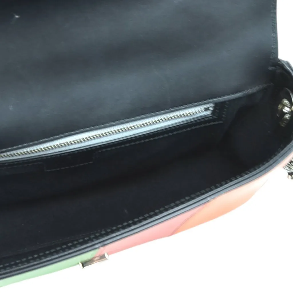 Gucci Small Multicolor Calfskin Senna Petite GG Top Handle Bag MultiColor Leather Very good - Model View