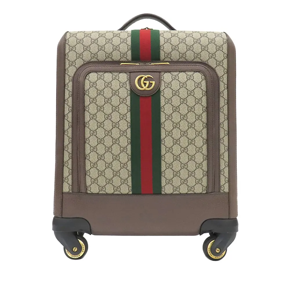 Gucci Small GG Supreme Web Savoy Trolley Beige Very good - Front View
