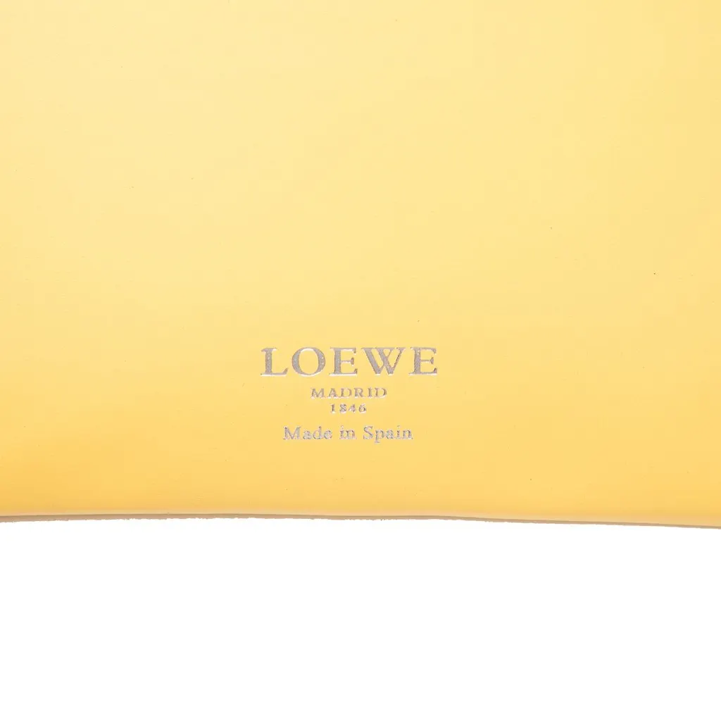 LOEWE Leather Leo Tote Yellow Leather Very good - Box View