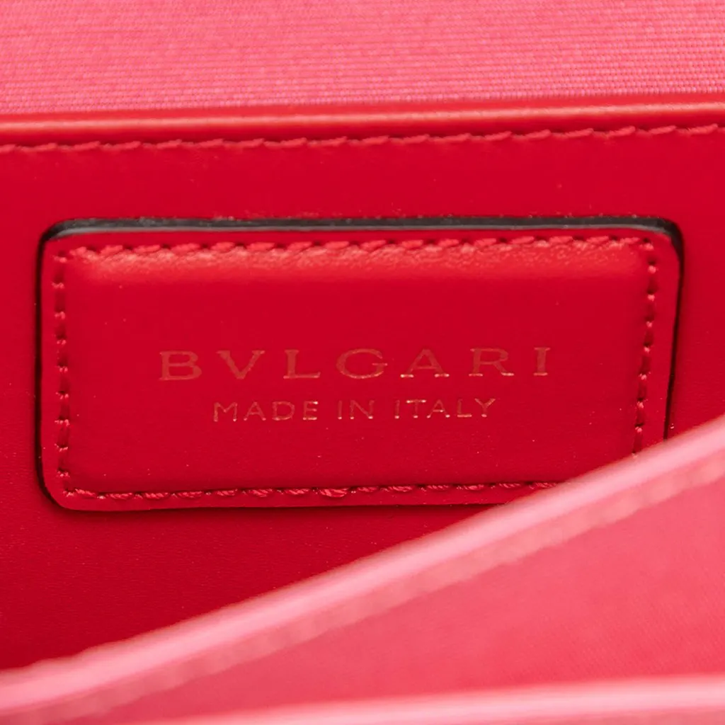 Bvlgari Small Calfskin Serpenti Forever Top Handle Bag Red Leather Very good - Box View