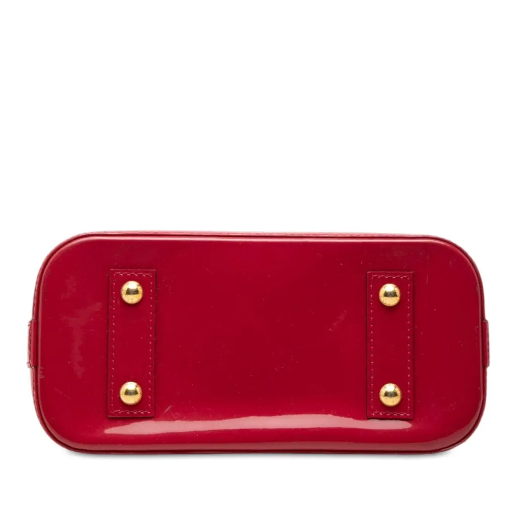 Louis Vuitton Monogram Vernis Alma BB Red Leather Very good - Inside View