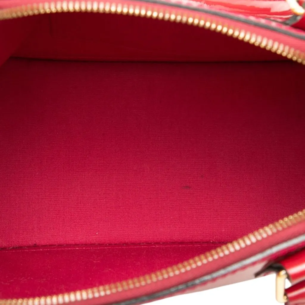 Louis Vuitton Monogram Vernis Alma BB Red Leather Very good - Model View
