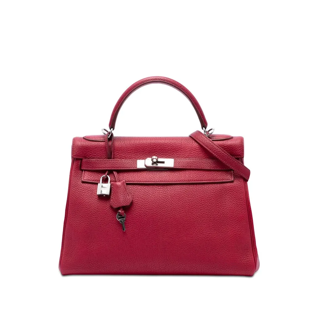 Hermès Togo Kelly II Retourne 32 Red Leather Very good - Front View