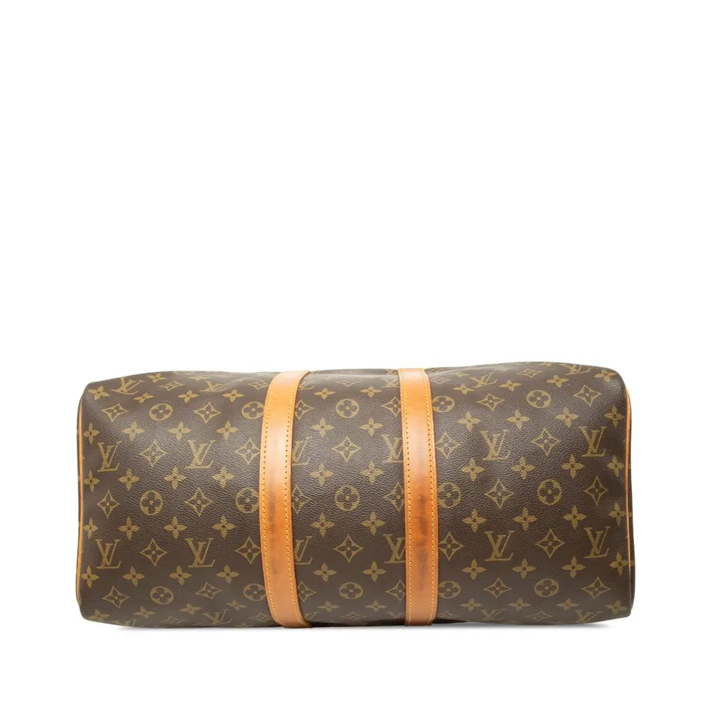 Louis Vuitton Monogram Keepall 45 Brown Canvas Good - Inside View