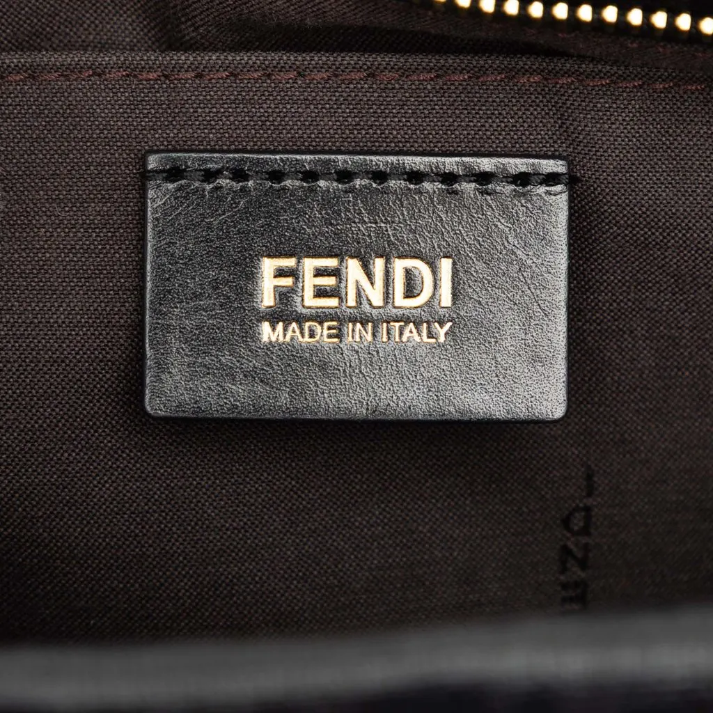 Fendi Zucchino Coated Canvas Tote Black Very good - Box View