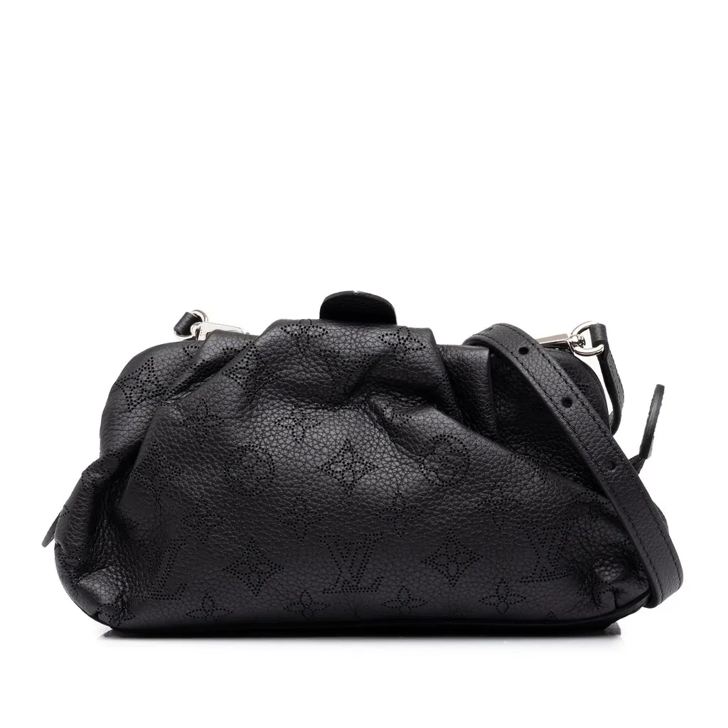 Louis Vuitton Monogram Mahina Scala Mini Pouch Black Leather Very good - Front View