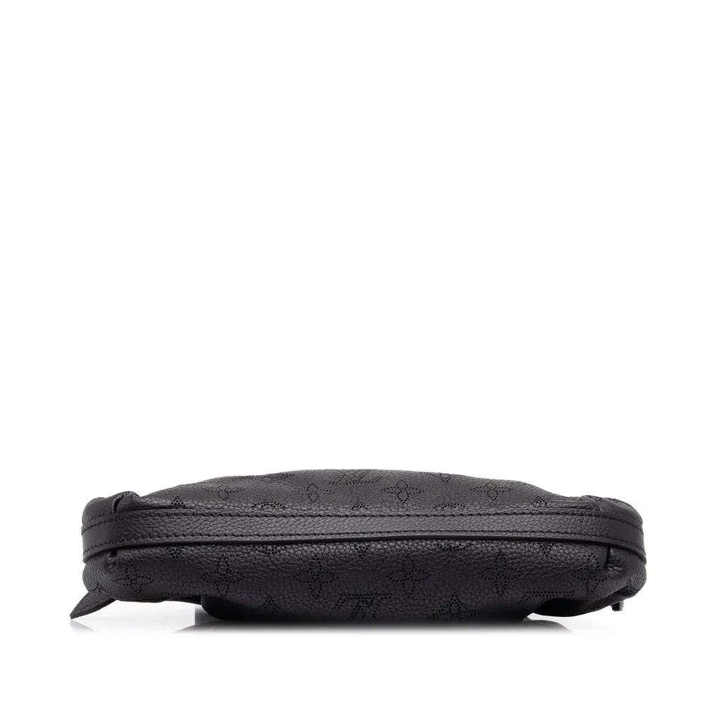 Louis Vuitton Monogram Mahina Scala Mini Pouch Black Leather Very good - Back View
