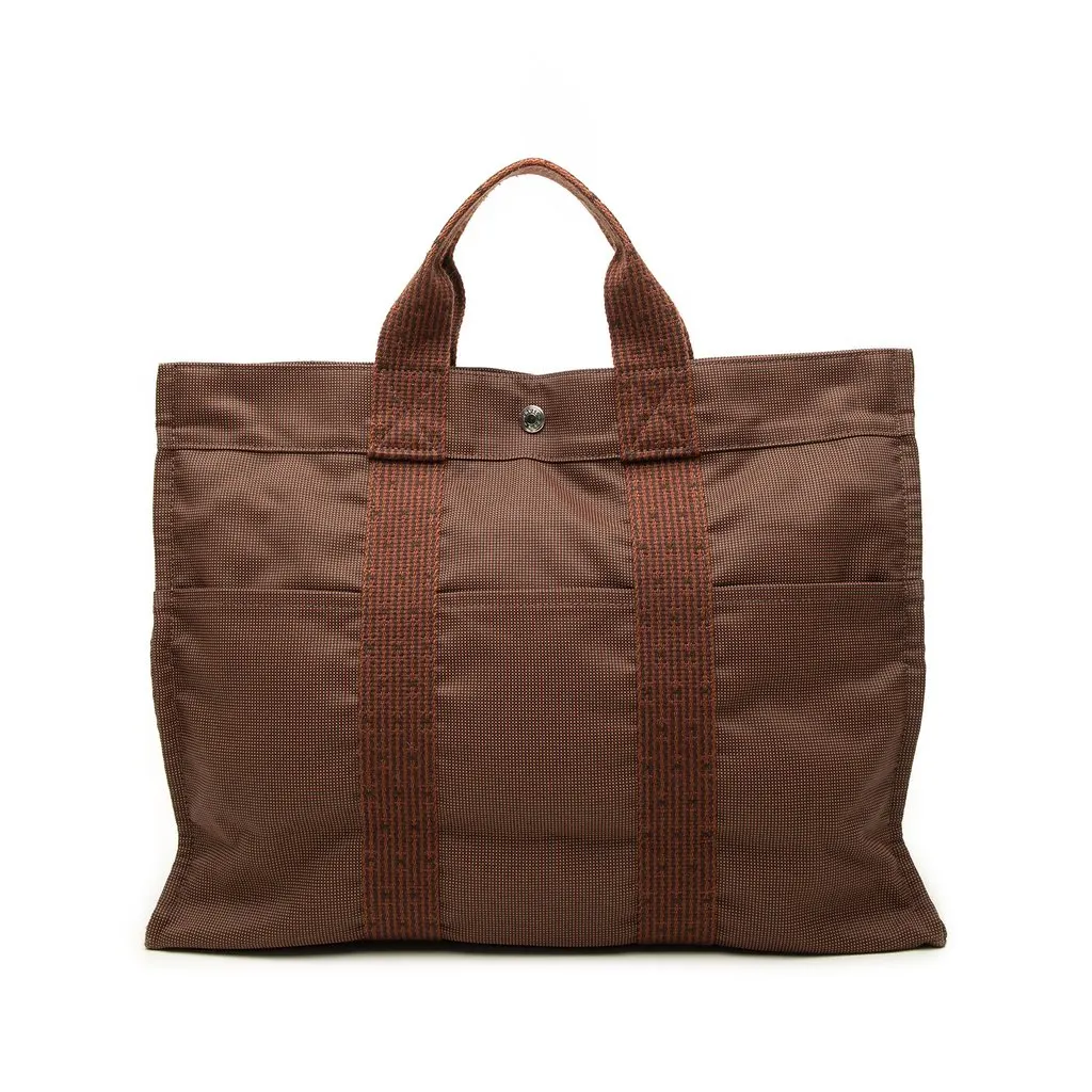 Hermès Canvas Herline MM Brown Canvas Very good - Front View