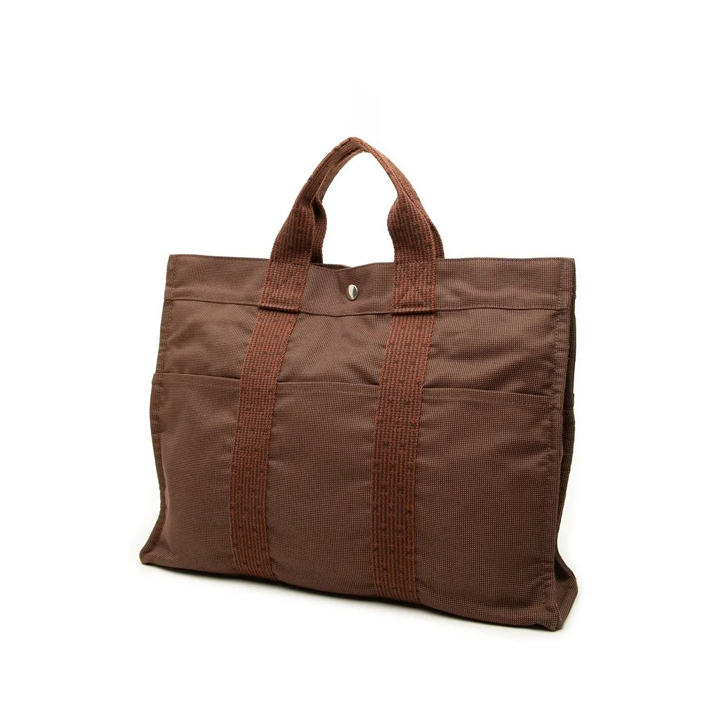 Hermès Canvas Herline MM Brown Canvas Very good - Back View