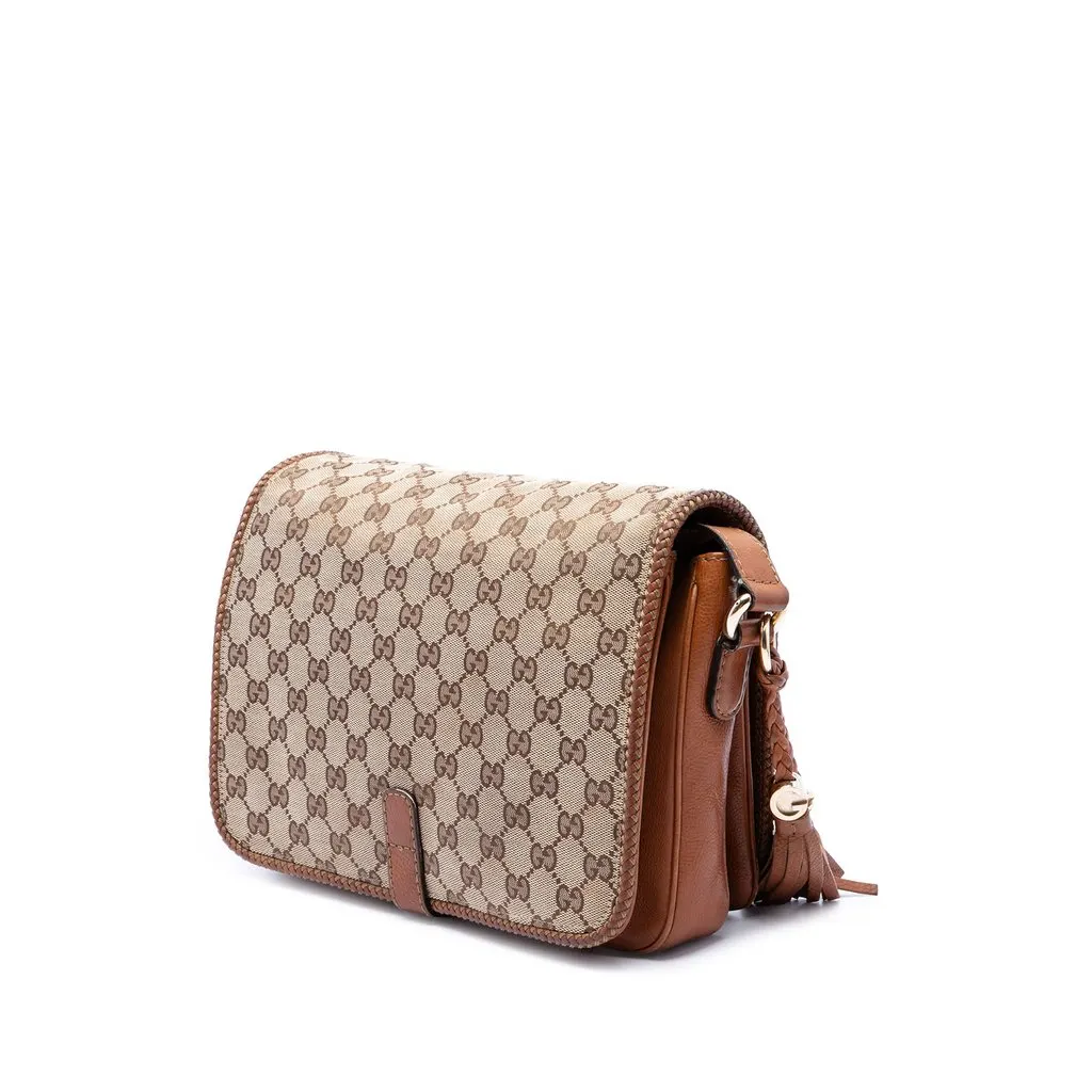 Gucci GG Canvas Marrakech Crossbody Beige Very good - Back View