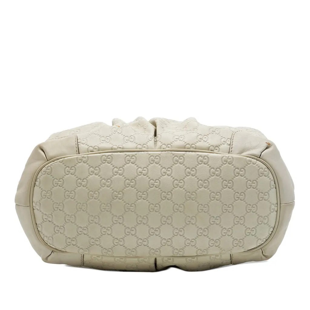 Gucci Guccissima Sukey Satchel White Leather Very good - Inside View