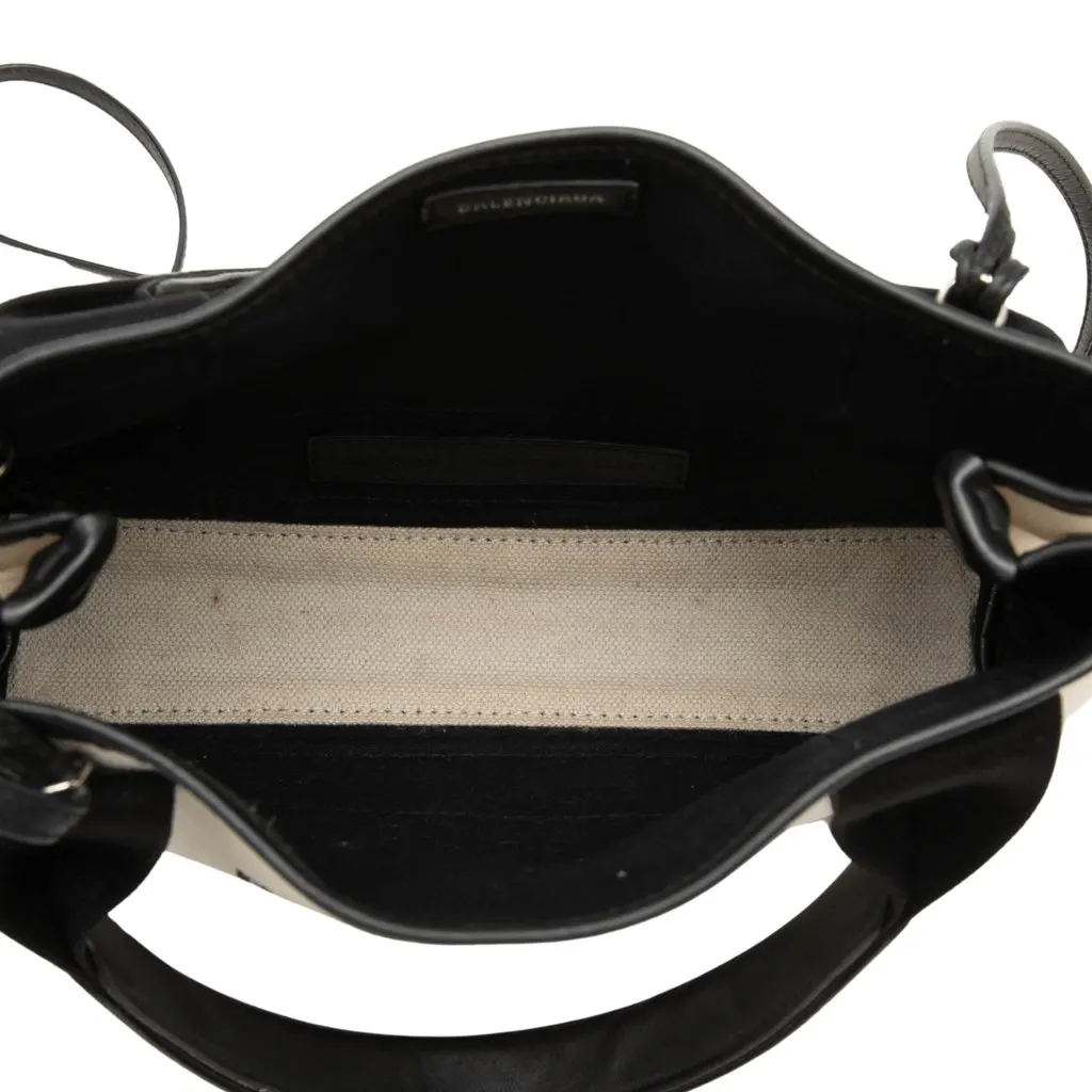 Balenciaga Canvas Navy Cabas Satchel XS Brown Canvas Very good - Model View