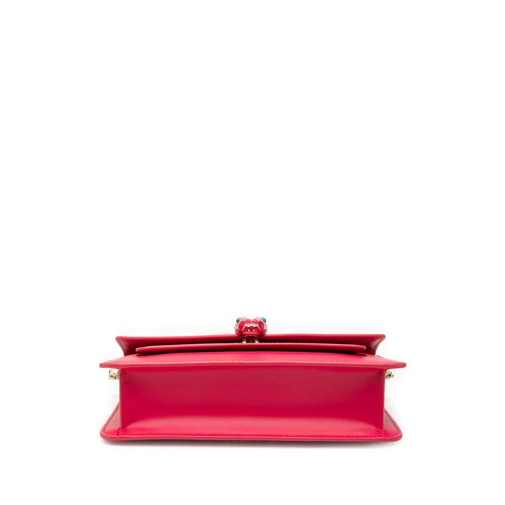 Bvlgari Calfskin Serpenti Forever East West Shoulder Bag Pink Leather Very good - Inside View