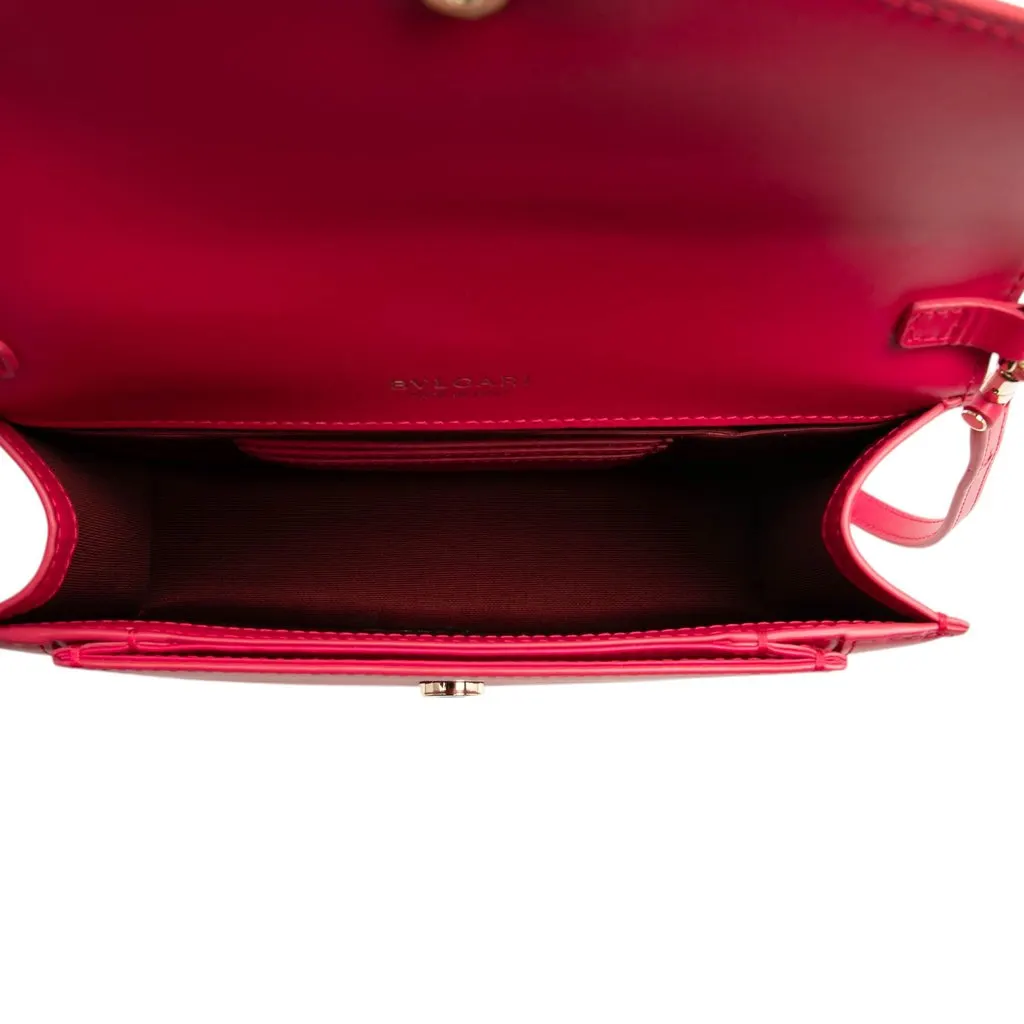 Bvlgari Calfskin Serpenti Forever East West Shoulder Bag Pink Leather Very good - Model View