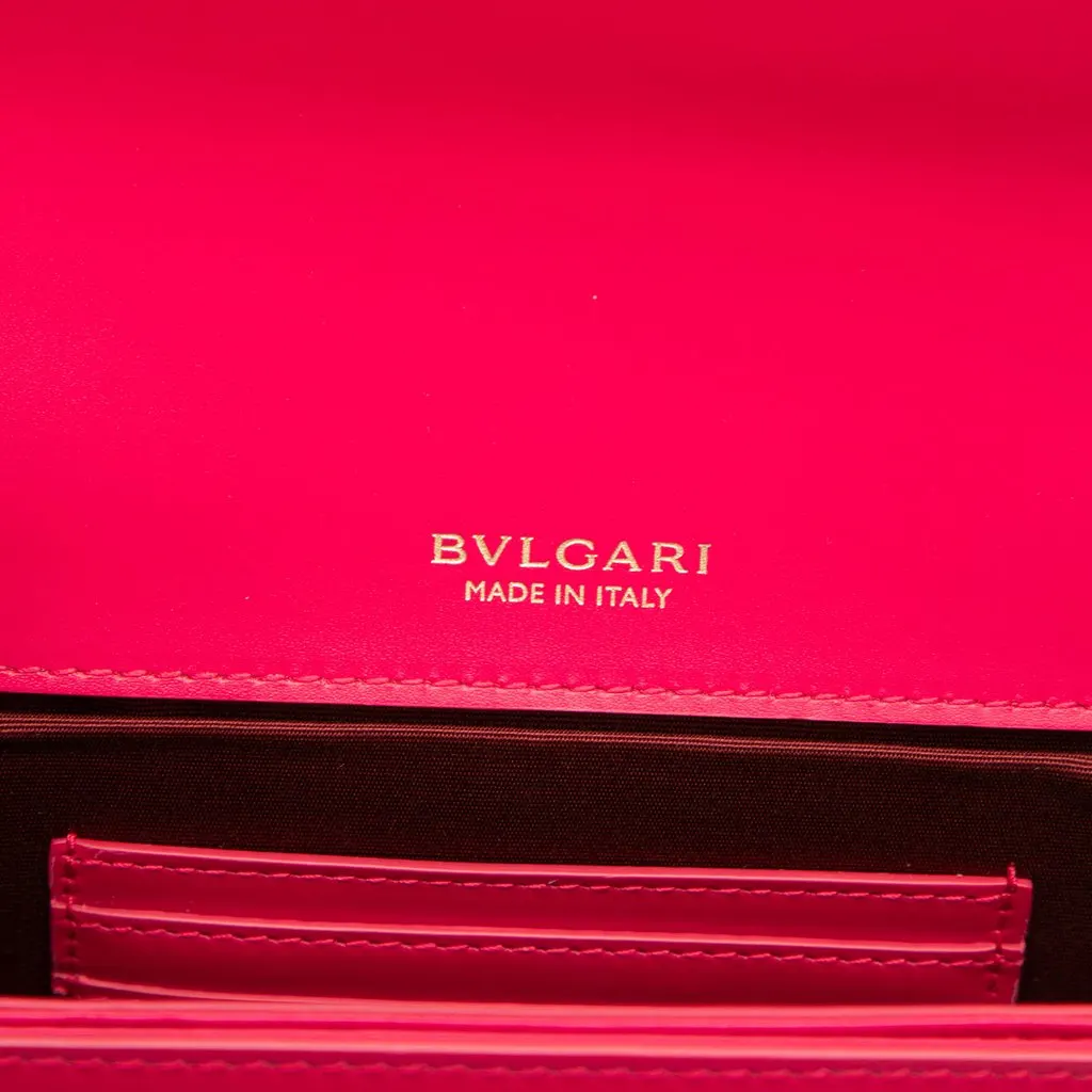 Bvlgari Calfskin Serpenti Forever East West Shoulder Bag Pink Leather Very good - Box View