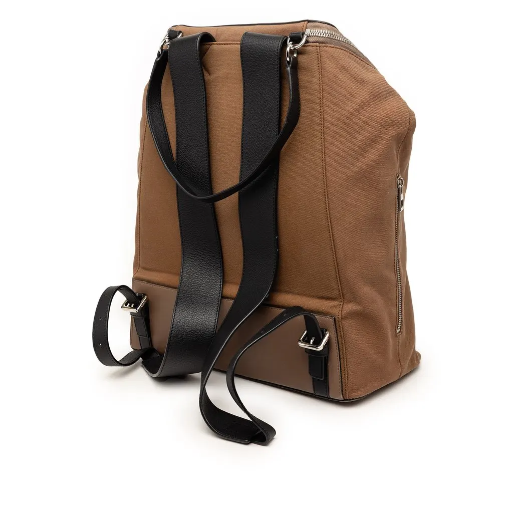 Loewe Large Canvas Skull Goya Backpack Brown Very good - Back View