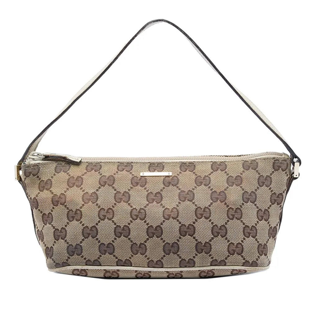 Gucci GG Canvas Boat Beige Very good - Front View