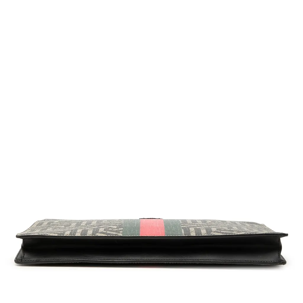 Gucci GG Supreme Caleido Web Bee  Clutch Beige Canvas Very good - Inside View
